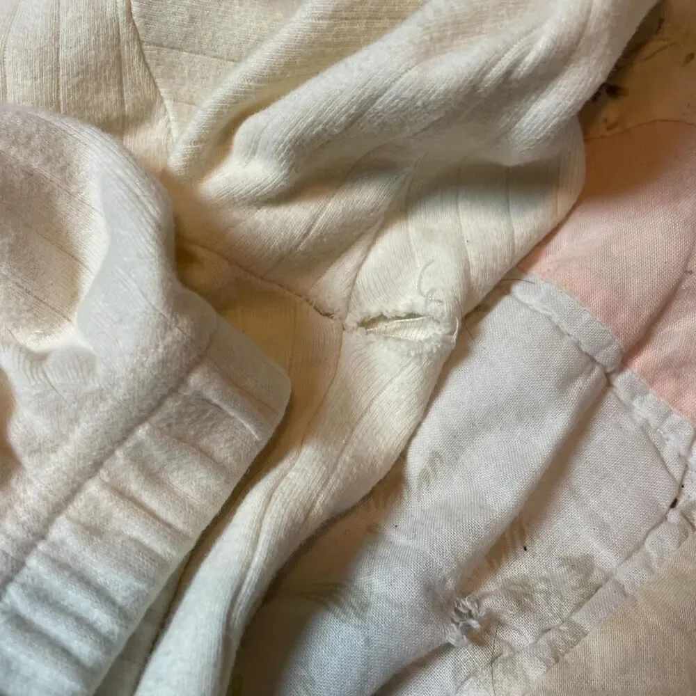 disney vintage 90s purple rosette embroidered cream winnie the pooh pajama set - Picture 6 of 8